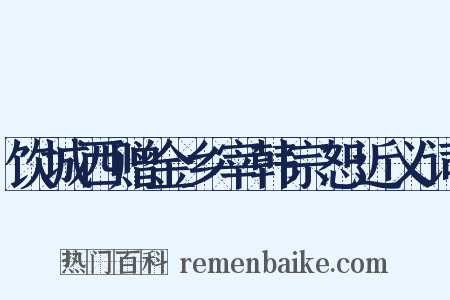 饮城西赠金乡宰韩宗恕近义词是什么意思的图片